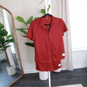 SHEIN Matching Set in maroon